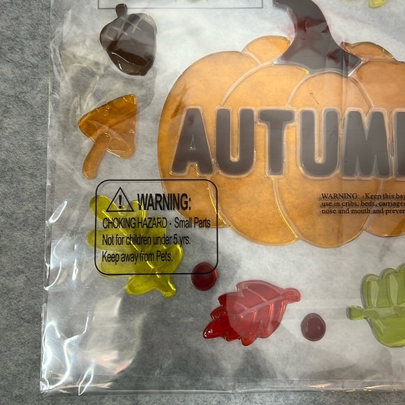 Fall Window Gel Clings (3 packs) Leaves & Acorns, Welcome Fall, Autumn Pumpkin - Picture 9 of 9